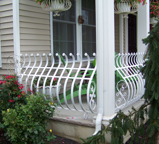Decorative Wrought Iron Porch Railing
