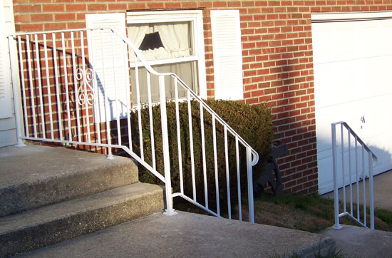White Wrought Iron Railing Continuous